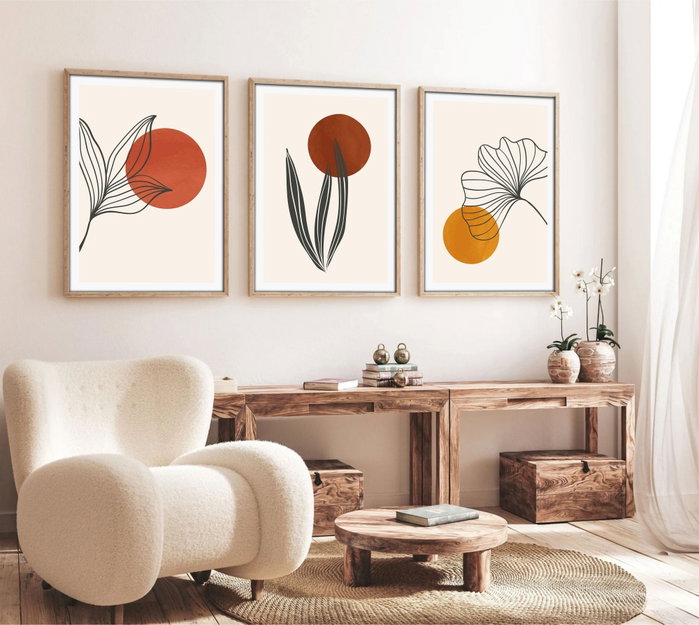 Wallity Huhu215 - Set de 3 Pinturas Decorativas en MDF de 35 x 50 cm Wallity Huhu215 - Set de 3 Pinturas Decorativas en MDF de 35 x 50 cm